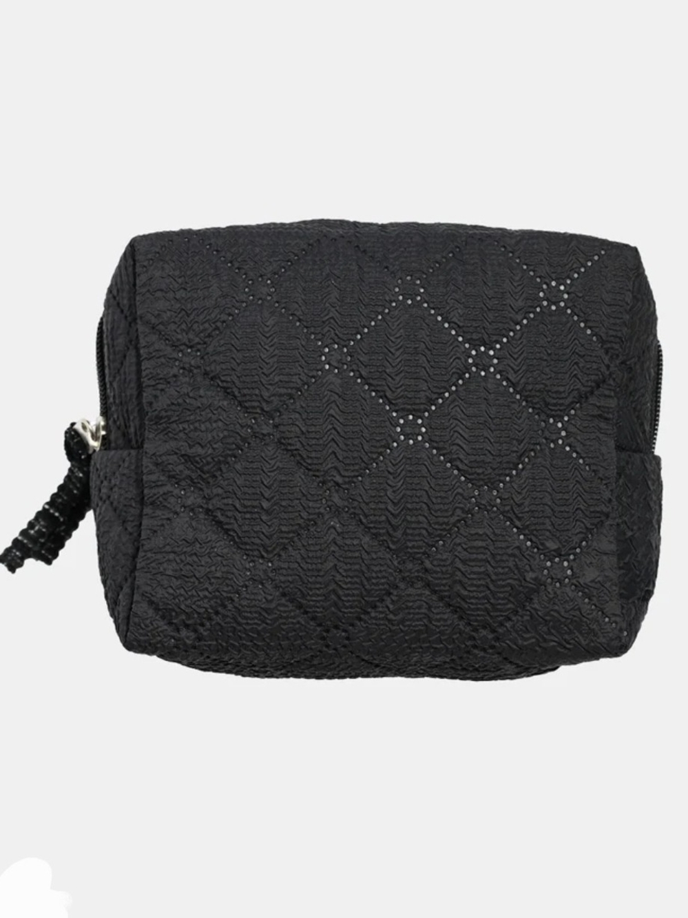 Black Quilted Cosmetic Pouch NWT